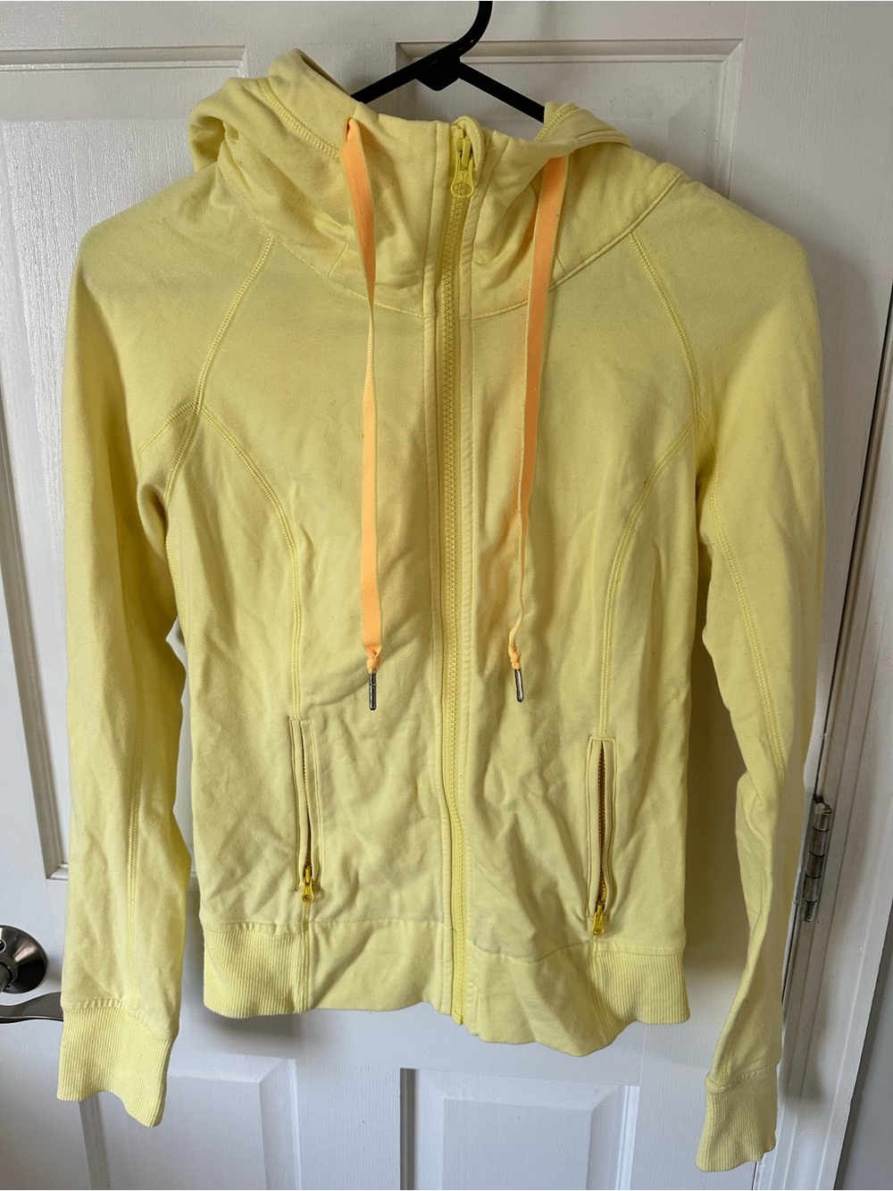 lululemon athletica Pale Yellow Zip-Up Hoodie